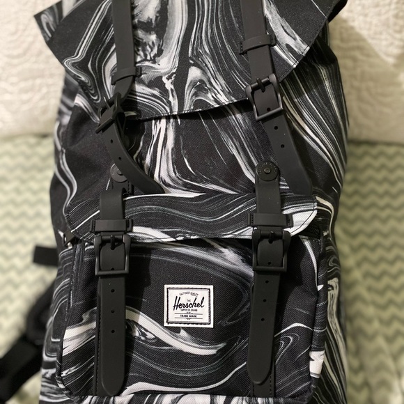 Herschel Supply Co. Little America Mid Volume Backpack 17L In Paint Black/White - Picture 6 of 13